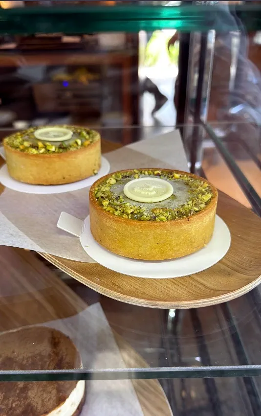 Tartas artesanales con pistacho y crema